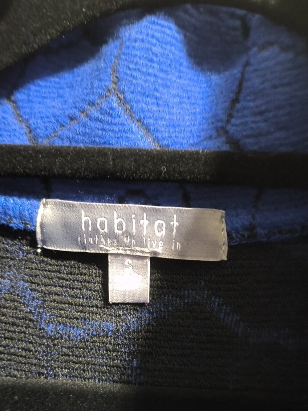 Habitat Royal Blue Textured Zip-Up Peacoat - Picture 3 of 4